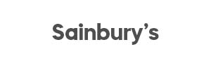 Sainbury's logo in white background