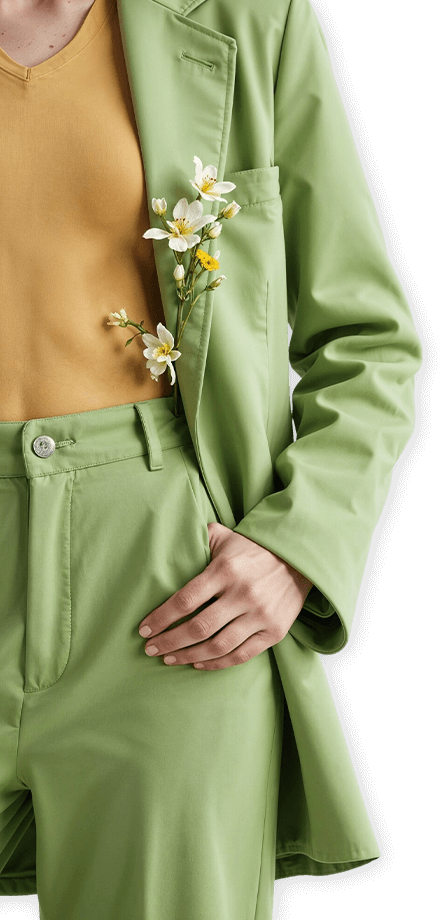 Sustainable apparel showcased with eco-friendly clothing